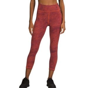 Lululemon Invigorate High-Rise Crop 25 tights Crackle Glaze Vintage Orange 2